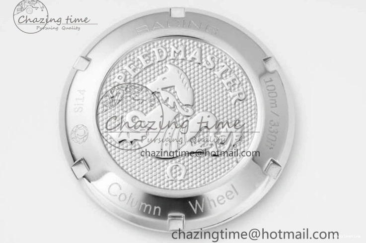 0314 ZipUp Speedmaster Racing Master SS HKF Best Edition Gray Black Dial on Black Rubber Strap A 7811